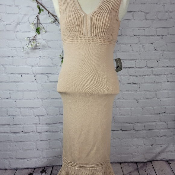 - NYC EVA MENDES NUDE KNITTED COCKTAIL DRESS… - Picture 11 of 16